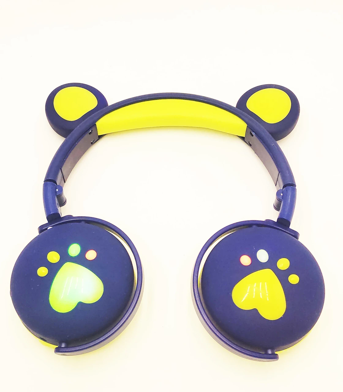 Наушники беспроводные детские ВК-5 с микрофоном с ушками LED Синий (26389236) - фото 7