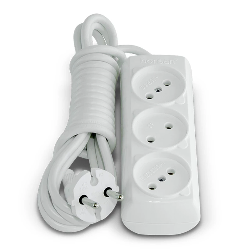 Подовжувач Borsan 3 гнізда 2 м без заземлення (BR-1543-2) Подовжувач Borsan 3 гнізда 2 м без заземлення (BR-1543-2)