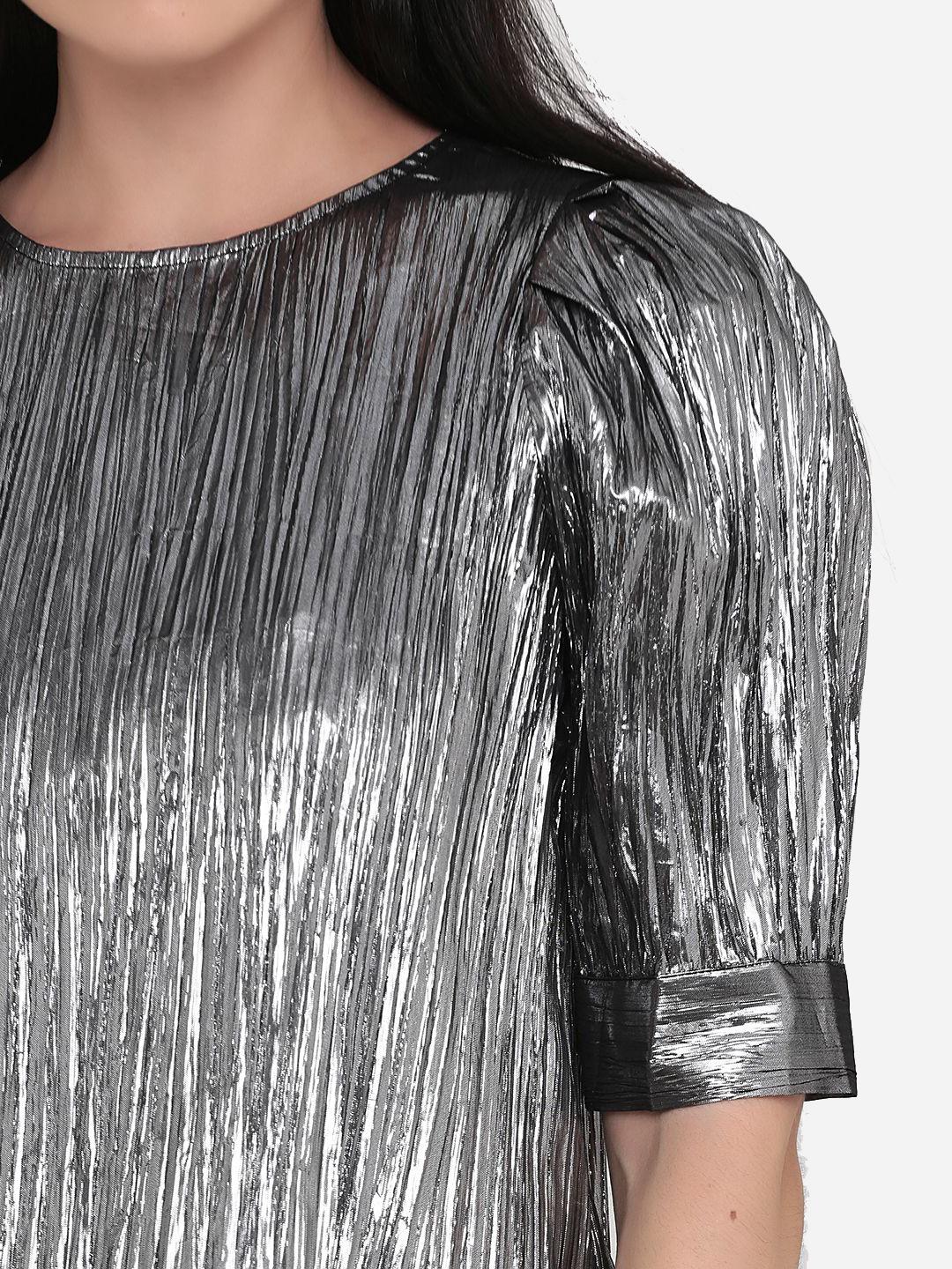 Блуза M Сріблястий (9625782bar) - фото 3 Блуза M Сріблястий (9625782bar) - фото 3