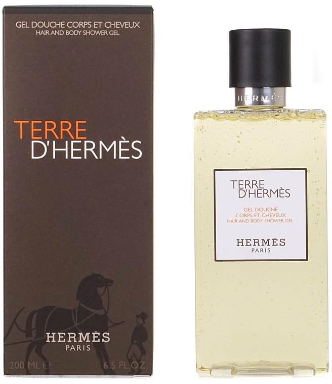 Гель для душа для волос и тела Hermes Terre D'Hermes для мужчин 200 мл (389934)