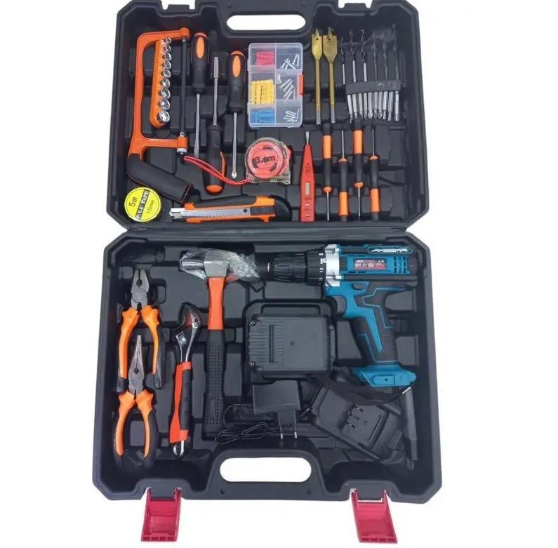 Дрель-шуруповерт 1344-2 с набором инструментов в чемодане/2 АКБ (42651-1344-2_2072)