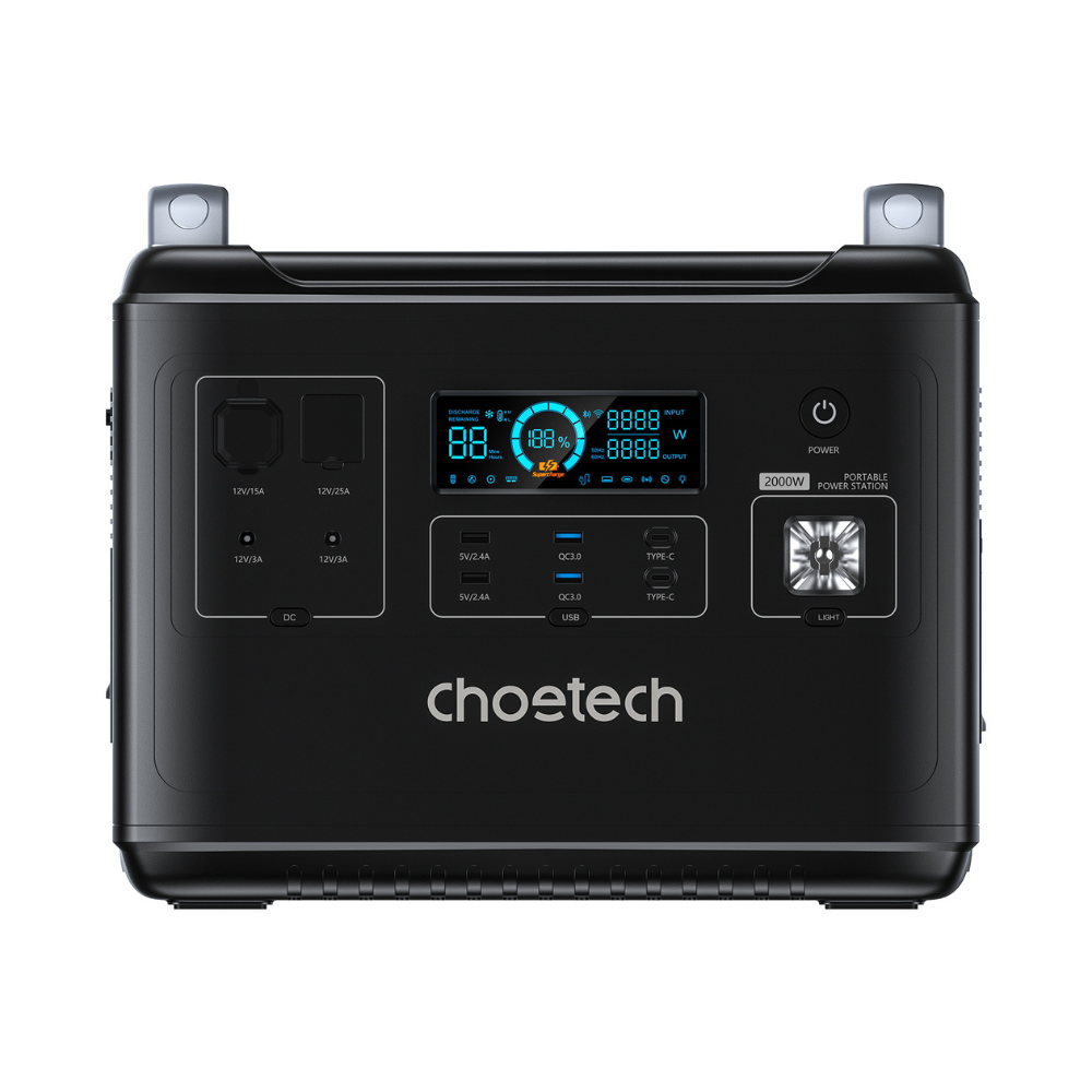 Зарядна станція Choetech 2000W Black (e9d3de35) - фото 1