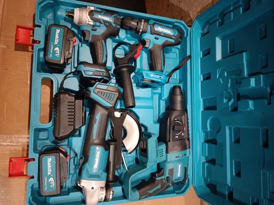 Набор электроинструмента Makita 4в1 два аккумулятора в кейсе - фото 4 Набор электроинструмента Makita 4в1 два аккумулятора в кейсе - фото 4