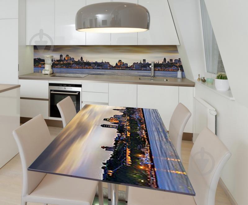 Наклейка 3Д виниловая на стол Zatarga «Вечернее обаяние» 600х1200 мм для домов, квартир, столов, кофейн, кафе Наклейка 3Д виниловая на стол Zatarga «Вечернее обаяние» 600х1200 мм для домов, квартир, столов, кофейн, кафе