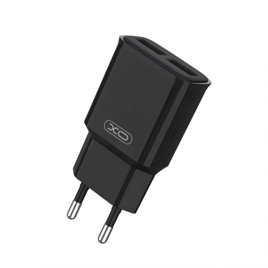 Адаптер Xo L92C 2 USB/2.4A/Data Cable USB to Micro Black - фото 2