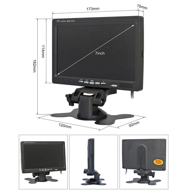 Монітор автомобільний Podofo AHD-726 з підтримкою AHD камер до 2 Мп 7" (101021) - фото 6 Монітор автомобільний Podofo AHD-726 з підтримкою AHD камер до 2 Мп 7" (101021) - фото 6