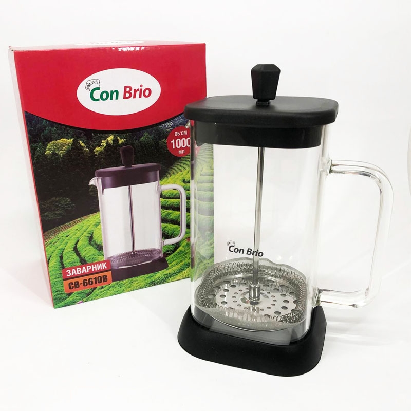 Заварник Con Brio CB-6610В френч-прес 1000 мл (26202709) - фото 5 Заварник Con Brio CB-6610В френч-прес 1000 мл (26202709) - фото 5