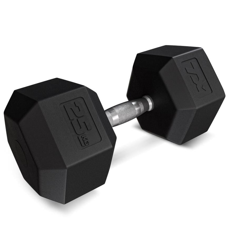 Гантеля шестигранная прорезиненная TREX Sport TX-250RD 25 кг (5194)