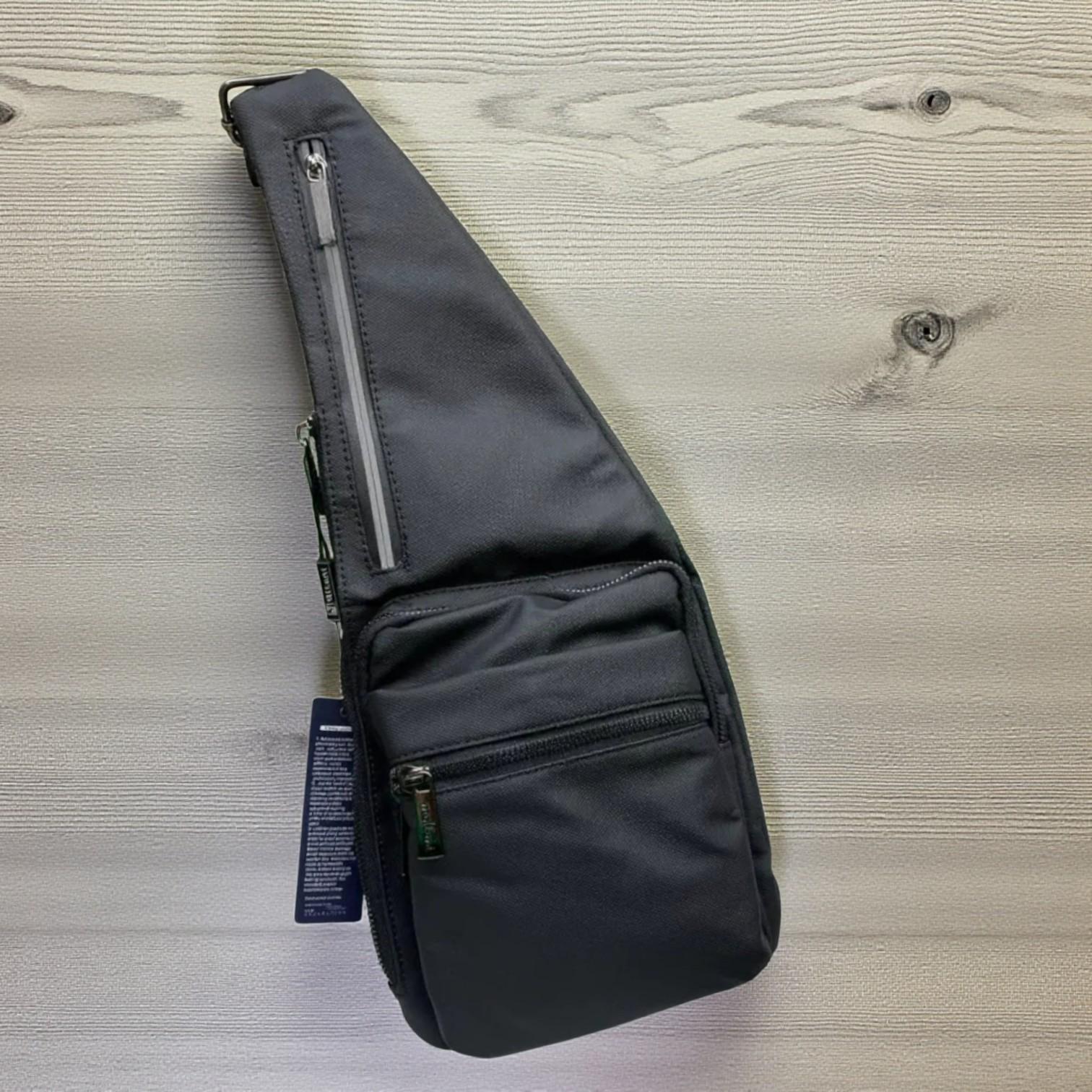 Сумка слинг через плечо мужская из водоотталкивающей ткани 18х42 Черный (2682007775) Сумка слинг через плечо мужская из водоотталкивающей ткани 18х42 Черный (2682007775)