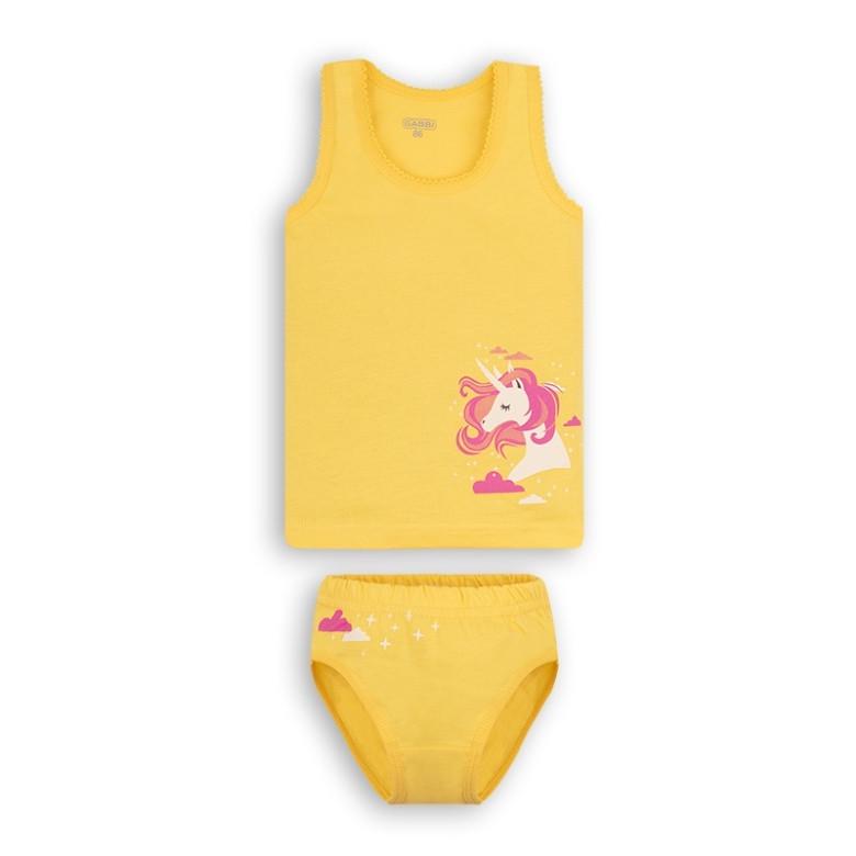 Комплект белья детский для девочки Gabbi KTD-20- 1 хлопковый 92 см Желтый (12096)