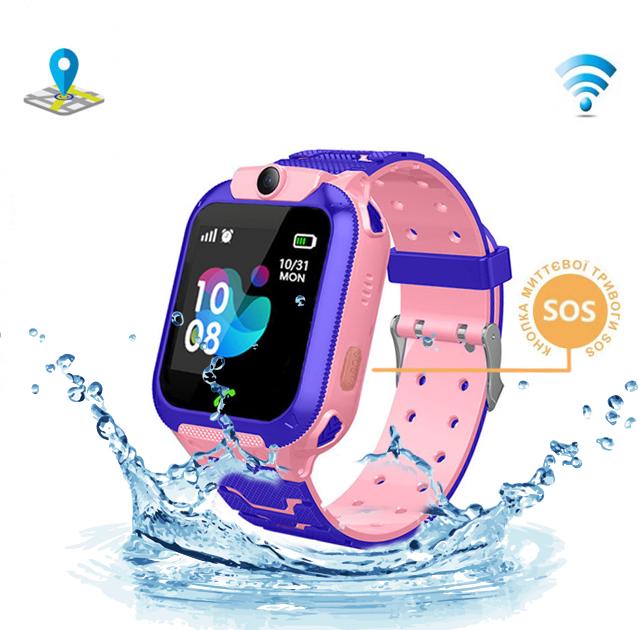 Детские умные часы Baby watch GPS TD07S с картой памяти 16 Gb Розовый - фото 2