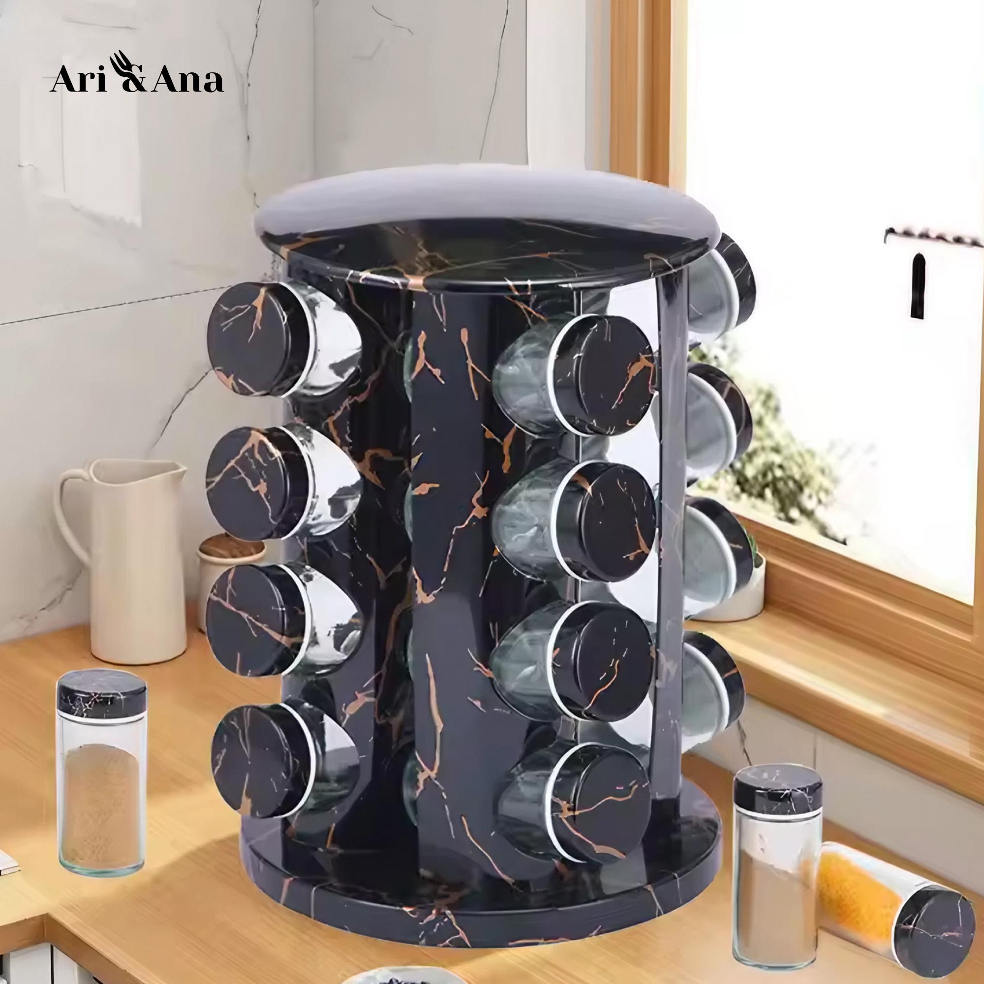 Набір ємностей для спецій Ari/Anaна на круглій підставці 16 шт. - фото 8 Набір ємностей для спецій Ari/Anaна на круглій підставці 16 шт. - фото 8