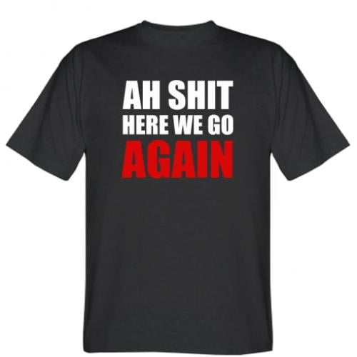 Футболка чоловіча Here we go again XL Чорний (8896307-2-154726-XL) - фото 1