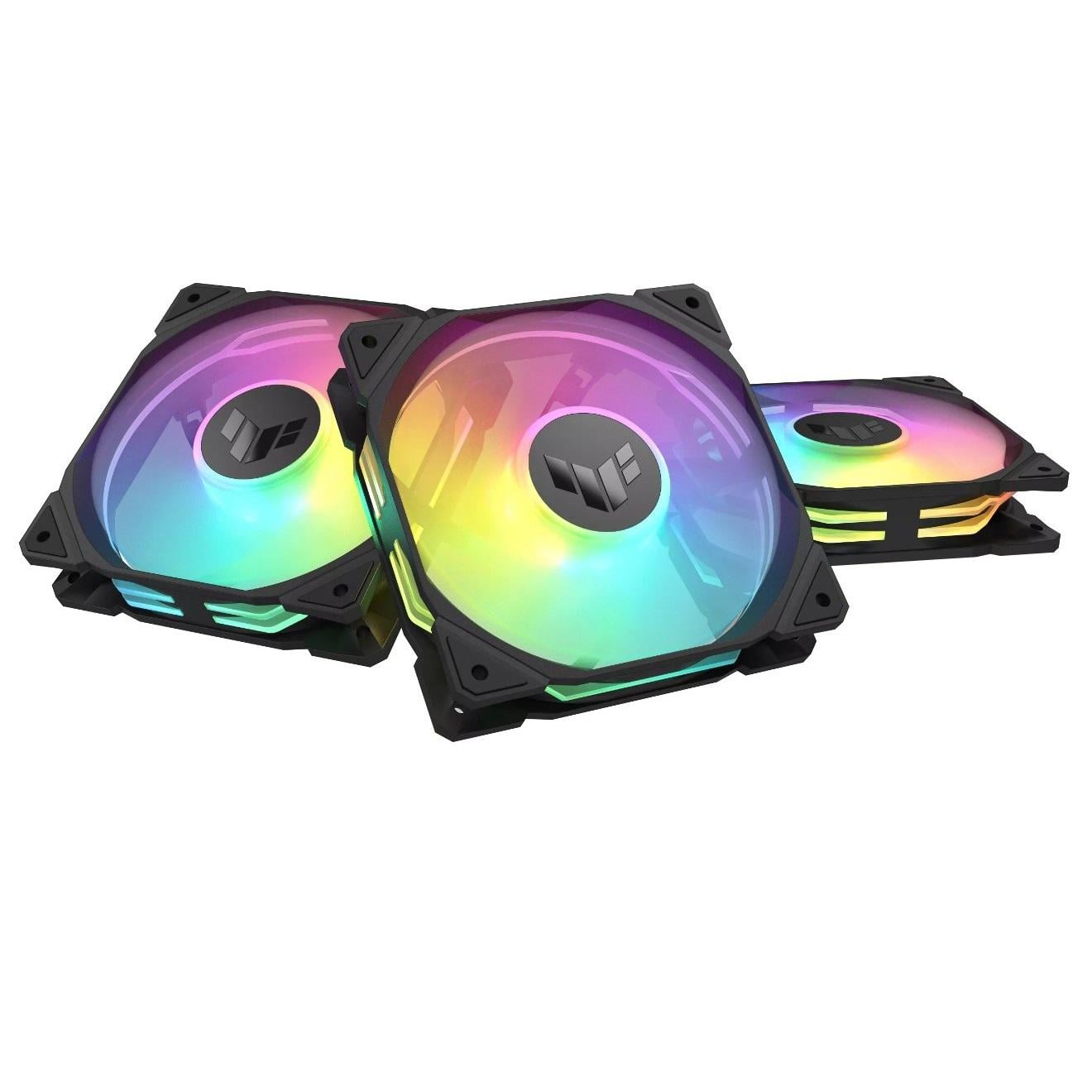Вентилятор для корпусу Asus TUF Gaming TR120 ARGB Reverse Triple Pack 3 шт. Black (90DA00D0-B09020)