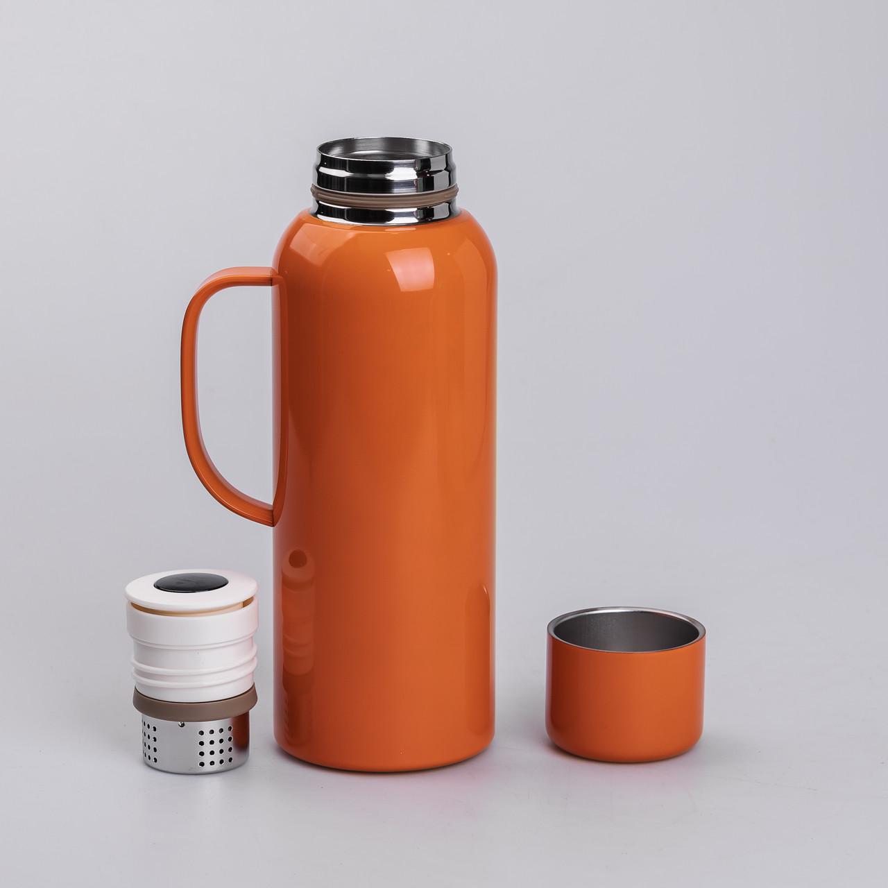 Термос с клапаном и датчиком температуры 820 мл Оранжевый (HP-14-55O) - фото 4 Термос с клапаном и датчиком температуры 820 мл Оранжевый (HP-14-55O) - фото 4