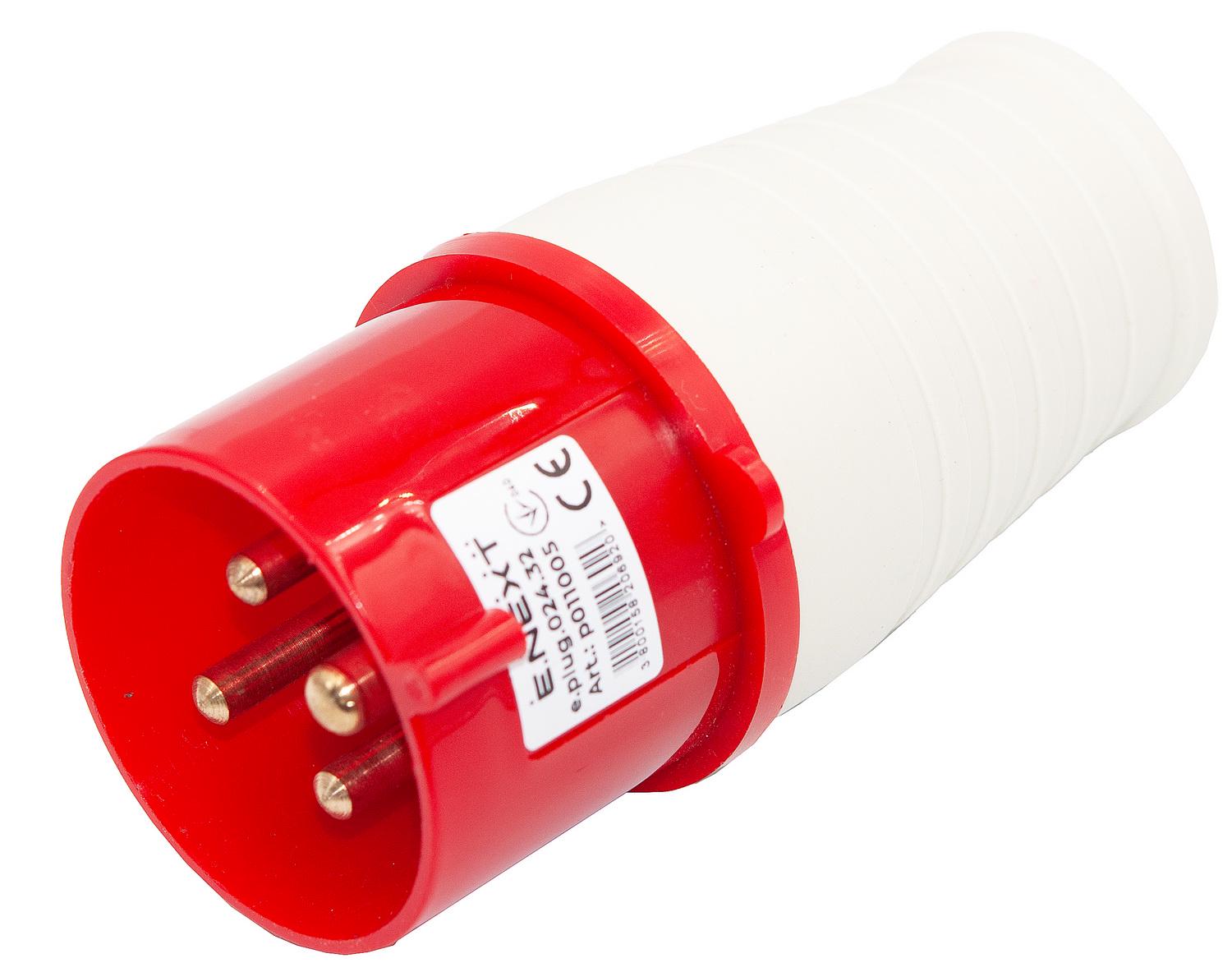 Вилка силовая переносная E.NEXT e.plug.pro.4.32 4p 380В 32А (024)