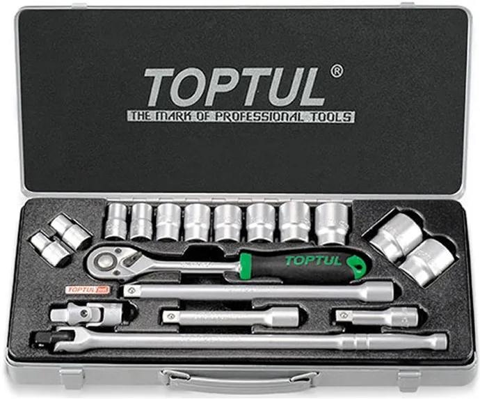 Набор инструментов Toptul 1/2" 15о д. 6-гр. (GCAD1502)