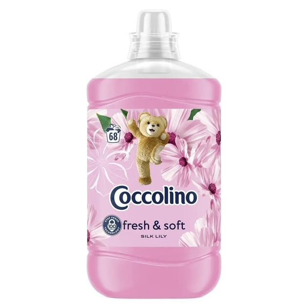 Ополіскувач з ароматами троянди, лілії та сандалового дерева Coccolino Silk Lily 68 прань 1700 мл