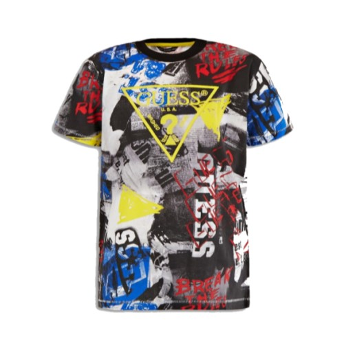 Футболка Guess Kids Graffiti Collage L1YI03 K8HM0 P0CN 166 см (22834-18674)