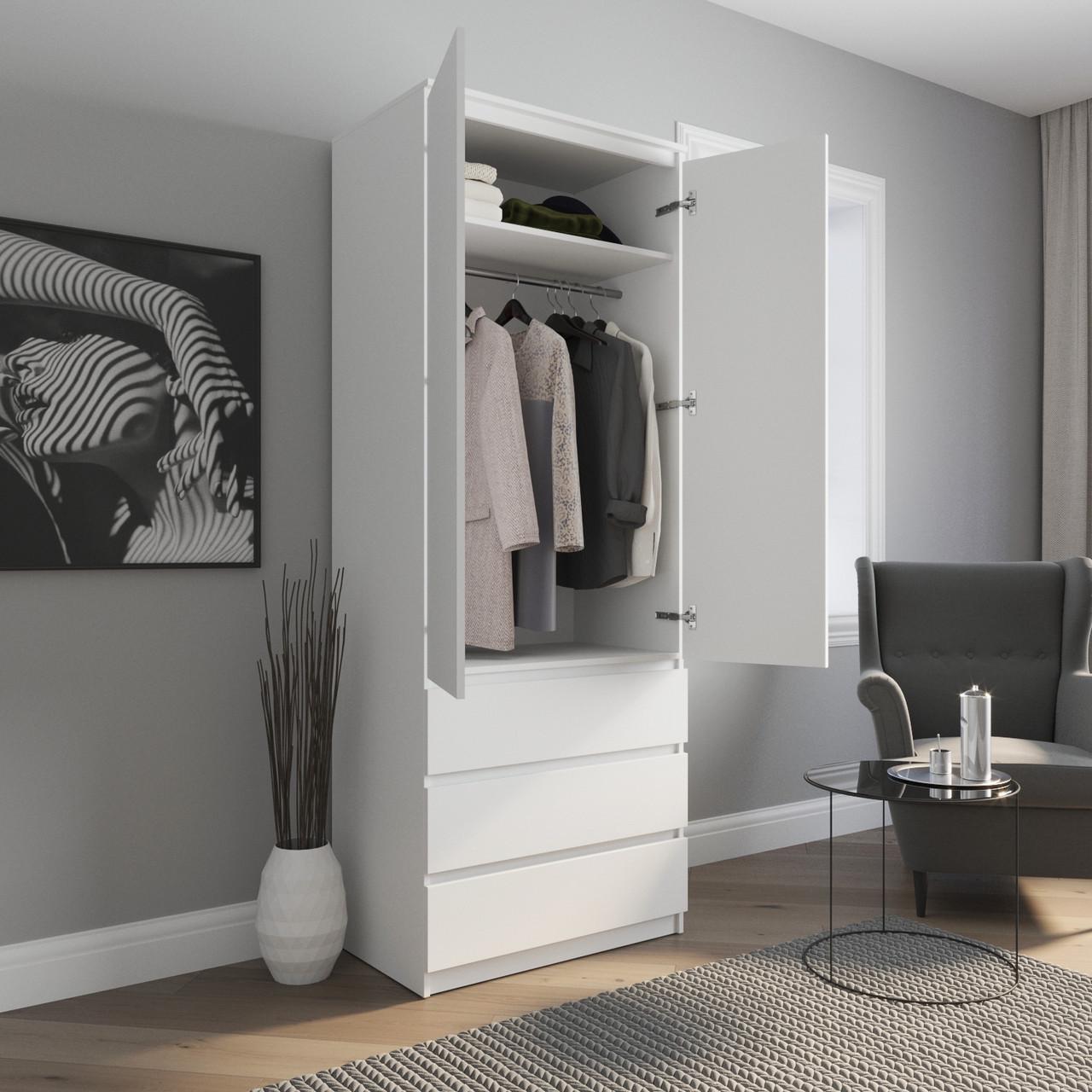 Шафа гардеробна Вайс R-9 802х500х2110 мм Антрацит (30821285) - фото 3 Шафа гардеробна Вайс R-9 802х500х2110 мм Антрацит (30821285) - фото 3