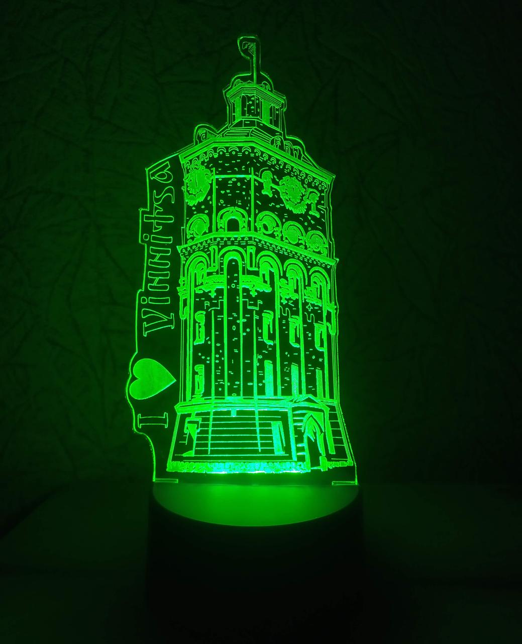 3d-ночник Винница Башня несколько подсветок/bluetooth (1876007378)