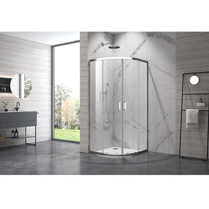 Душевая кабина Armaform Elbe CLASSIC полукруглая хромированный профиль стекло прозрачное 5 мм без поддона 80x80x190 см Душевая кабина Armaform Elbe CLASSIC полукруглая хромированный профиль стекло прозрачное 5 мм без поддона 80x80x190 см