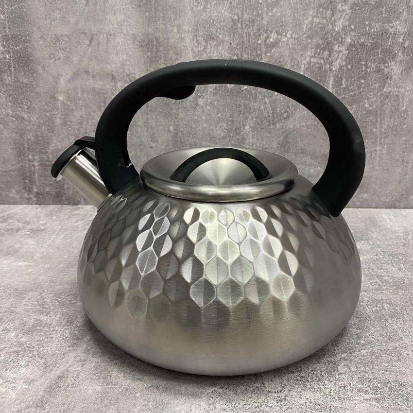 Чайник Maestro MR-1309 із нержавіючої сталі з чорною ручкою 3 л (1817403578) - фото 2 Чайник Maestro MR-1309 із нержавіючої сталі з чорною ручкою 3 л (1817403578) - фото 2