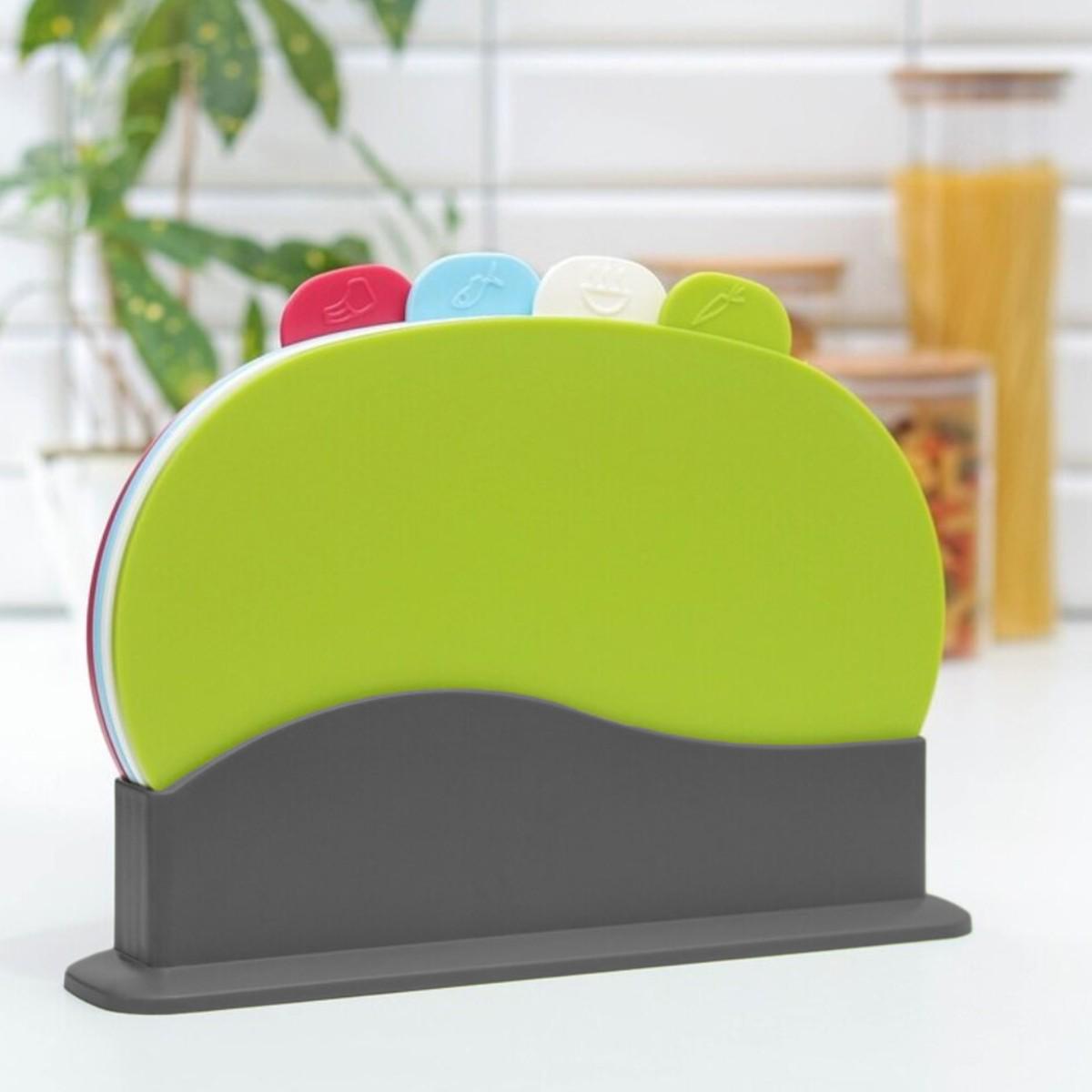 Набір обробних дощок на підставці Board Set 4 шт. (TD00363) - фото 3 Набір обробних дощок на підставці Board Set 4 шт. (TD00363) - фото 3