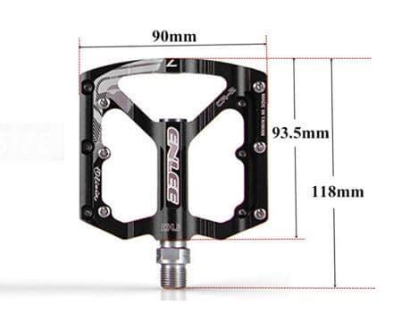 Педалі велосипедні ENLEE CR-2 алюмінієві на промислових підшипниках Чорний - фото 10