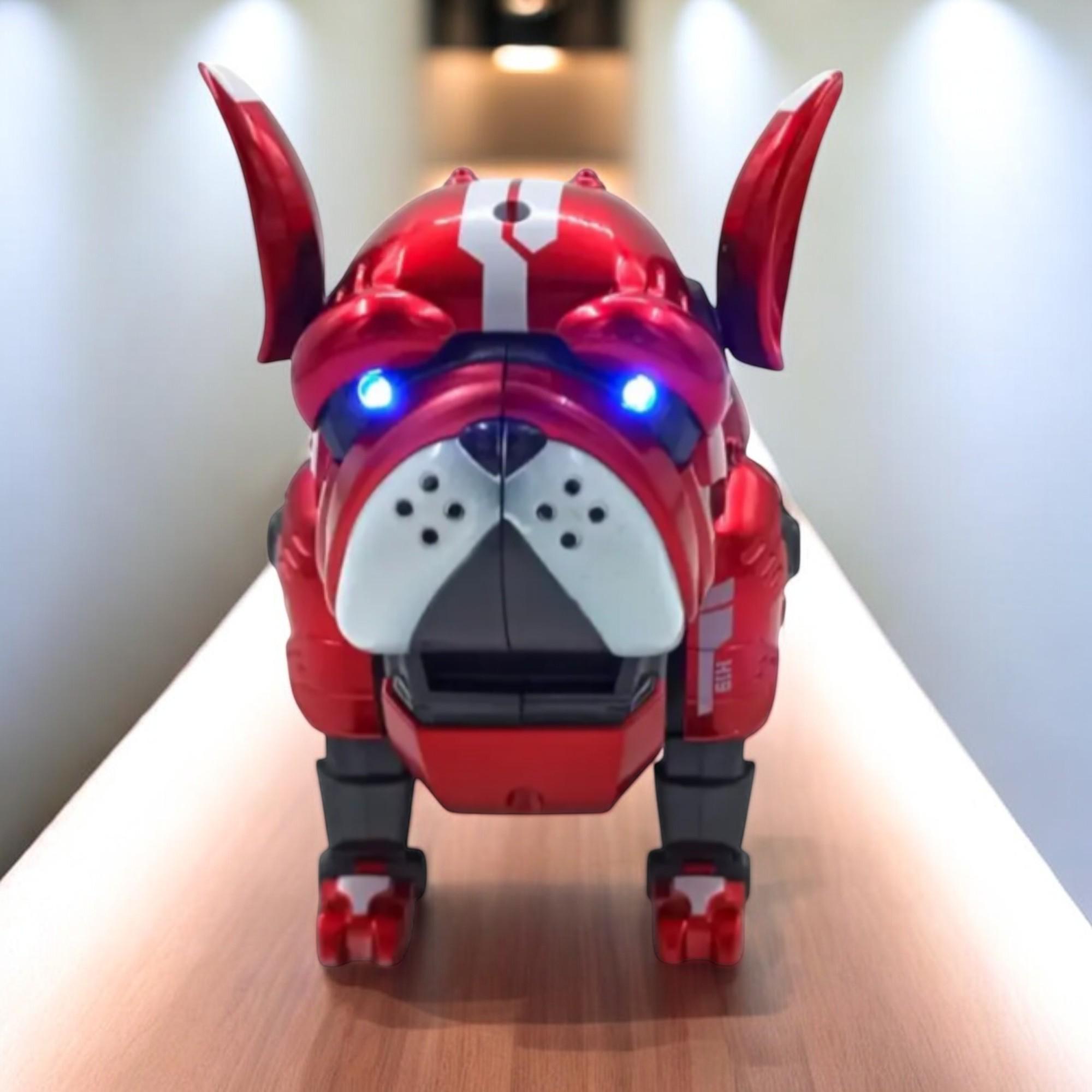 Інтерактивний песик MIC Dou Beast Dog Бульдог підставка під телефон звукові/світлові ефекти Red (G_0783-363YRed) - фото 5 Інтерактивний песик MIC Dou Beast Dog Бульдог підставка під телефон звукові/світлові ефекти Red (G_0783-363YRed) - фото 5