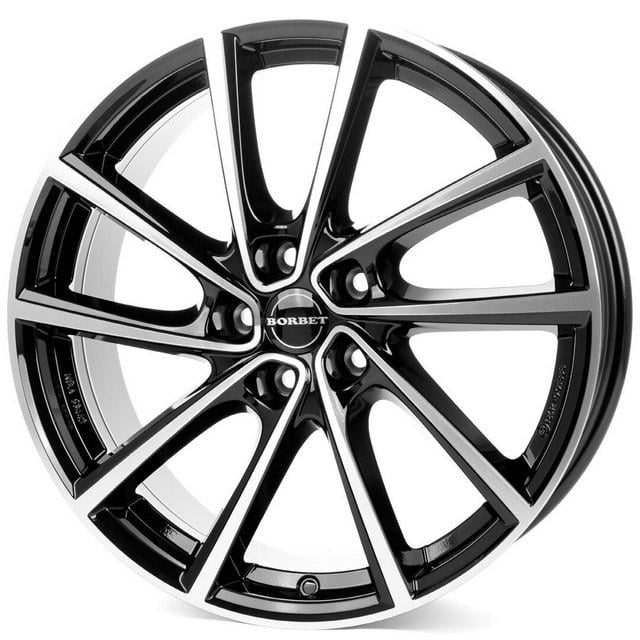 Литые диски Borbet V 7x19 5x112 ET43 DIA57,1 Black polished