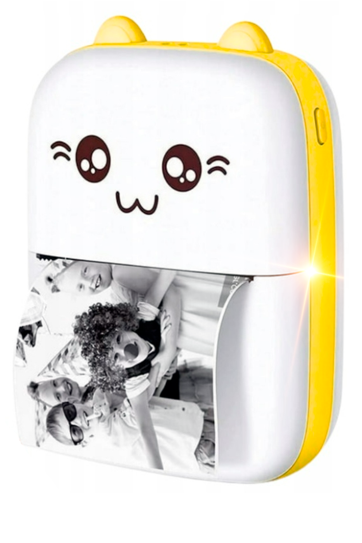 Термопринтер міні портативний дитячий BRS Bluetooth з рулоном термопаперу Yellow (425017197)