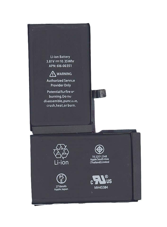 Аккумулятор для смартфона Apple 616-00351 iPhone X 3,81V 2716 mAh 10,35 Wh Black