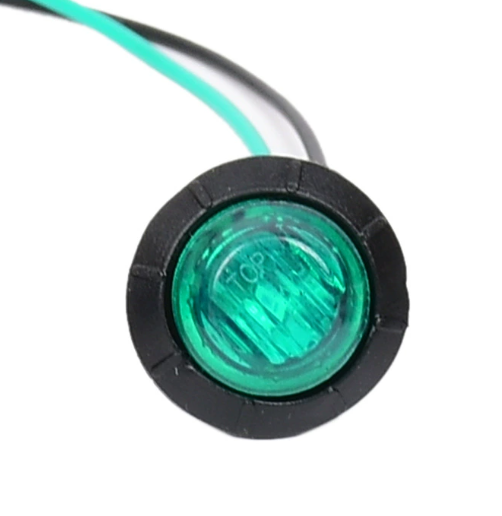 Ліхтарі водонепроникні для причепа круглі 12 В/24 В для вантажівок Зелений