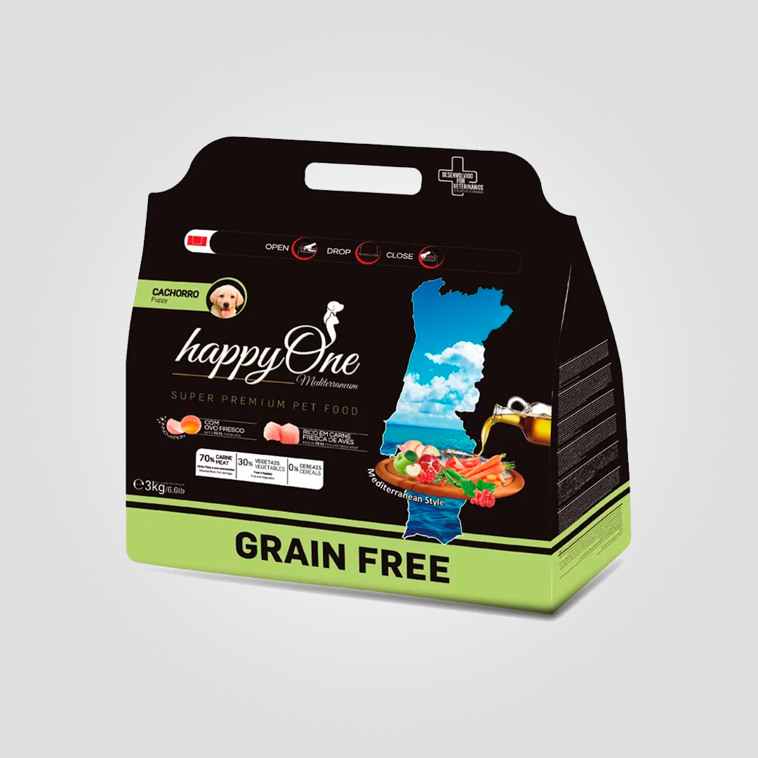 Корм сухой беззерновой HappyOne Mediterraneum Puppy Fresh Meat для щенков и кормящих собак с мясом 3 кг (20503823)