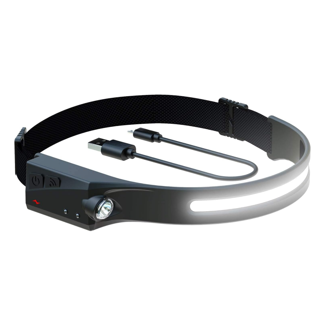 Ліхтарик налобний з датчиком руху сенсором та USB BL-G28-XPE COB