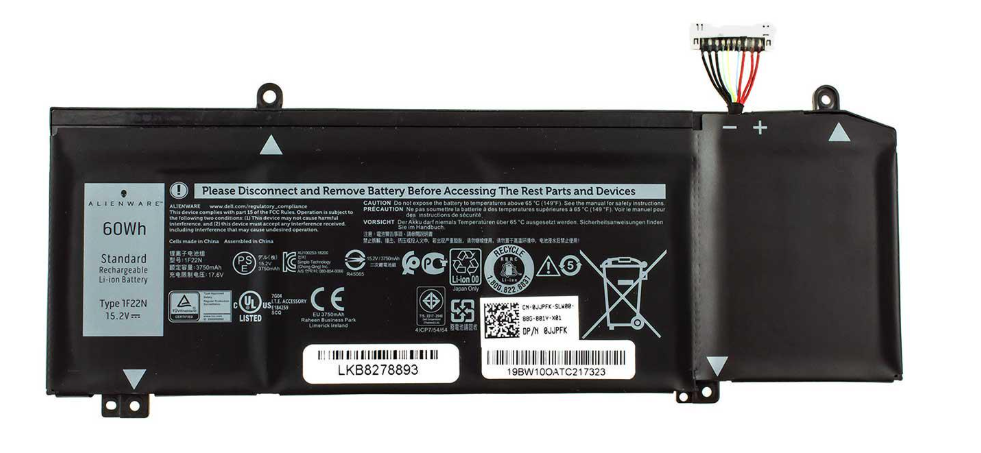 Аккумулятор для ноутбука Dell G7 7590 3750 mAh 152V 57 Wh