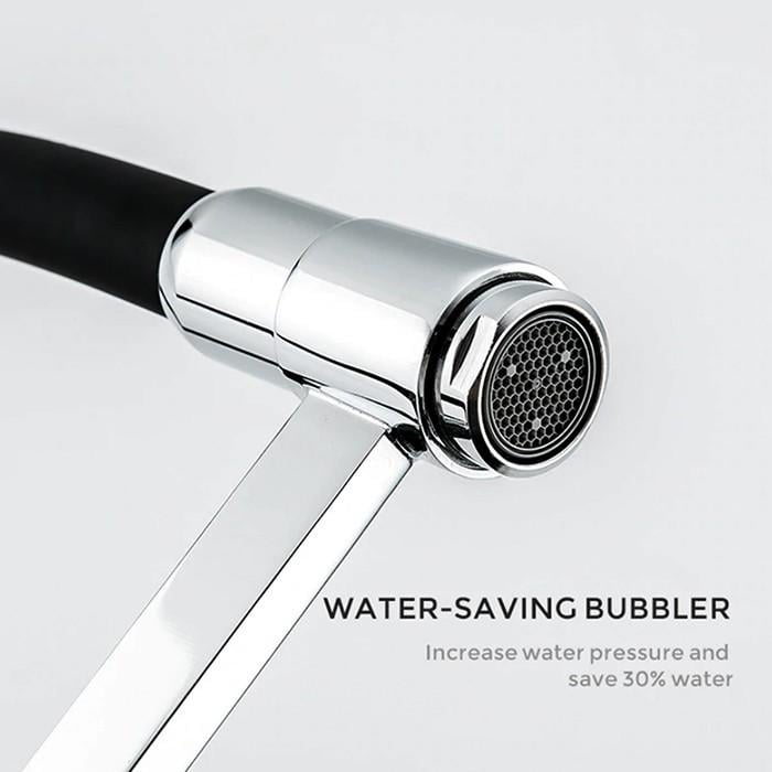 Змішувач для кухні з гнучким зливом Gappo G4398-15 Чорний/Хром - фото 8 Змішувач для кухні з гнучким зливом Gappo G4398-15 Чорний/Хром - фото 8