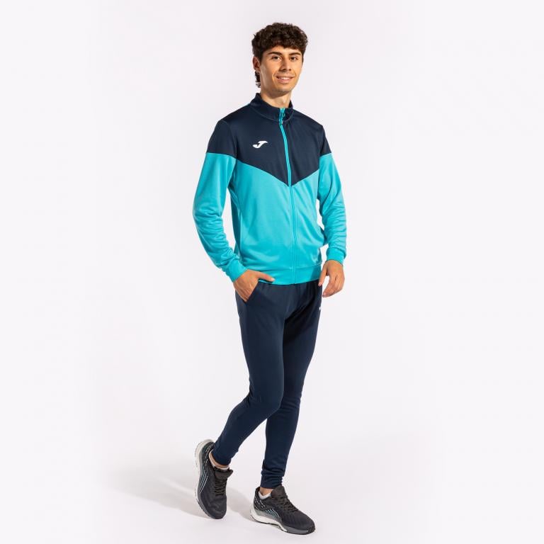 Спортивный костюм Joma 102747.013 Oxford Tracksuit M Fluor Turquoise/Navy - фото 1