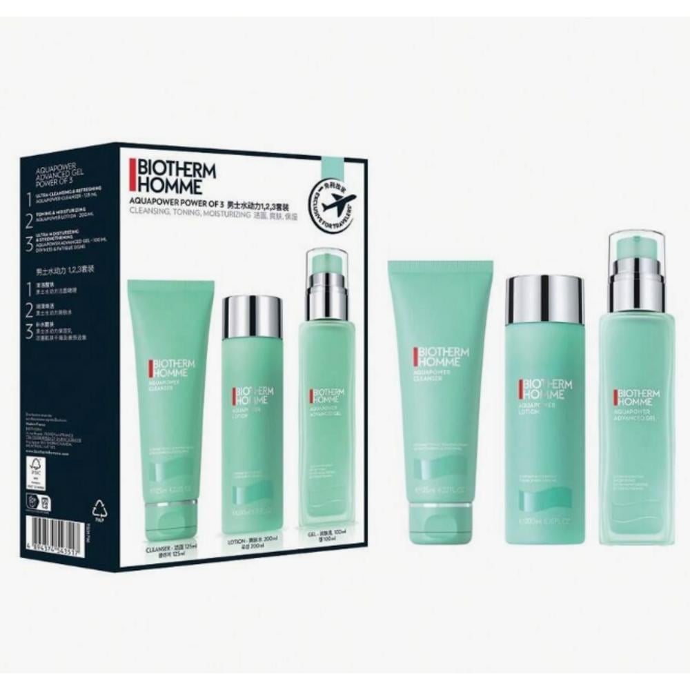 Подарочный набор для мужчин косметики аналог Biotherm Homme Aquapower Power Of 3 Set уход за лицом 3 пр. (28493656)