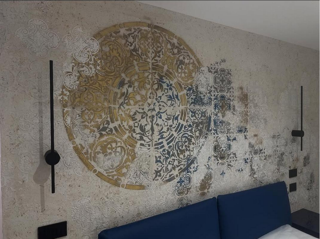 Набор трафаретов Квадратные и круглые узоры пластиковые для штукатурки и краски 0,3-1 мм (N00003)