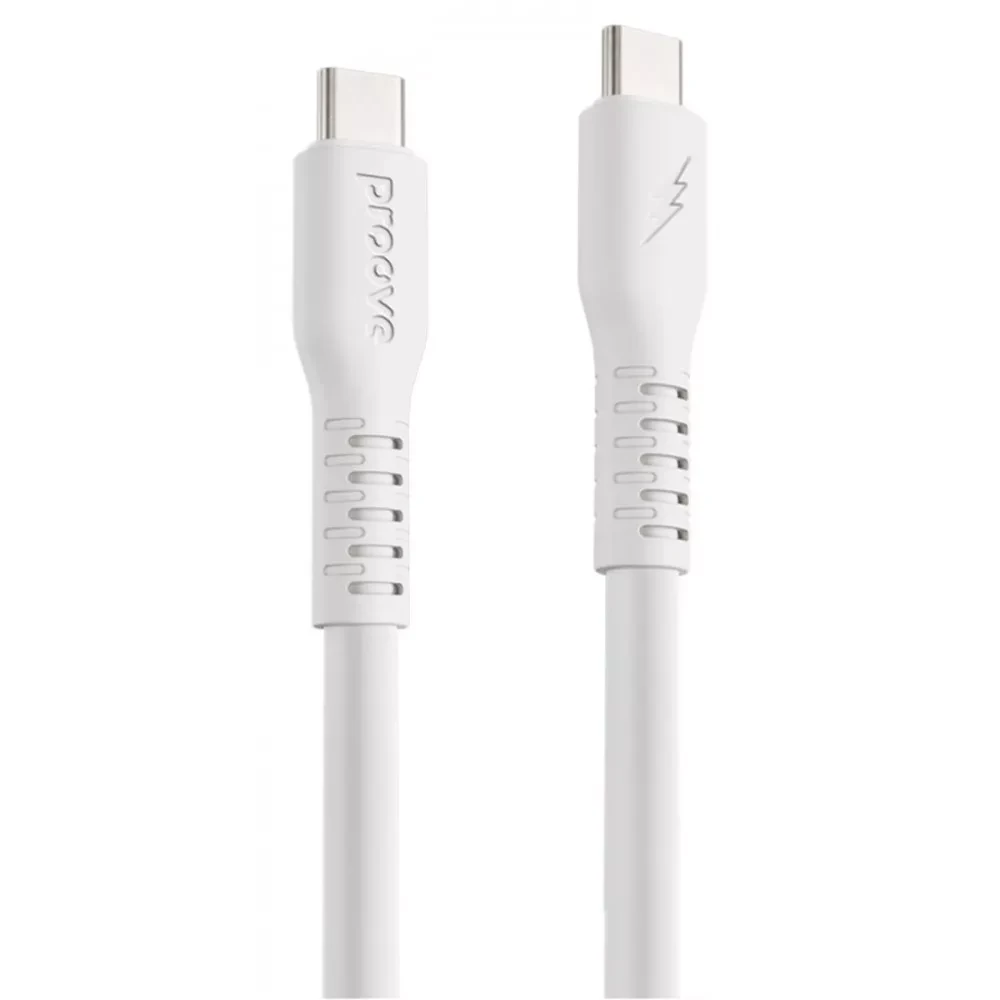Кабель Proove Eternal Type-C to Type-C 60W силикон 2 м Белый
