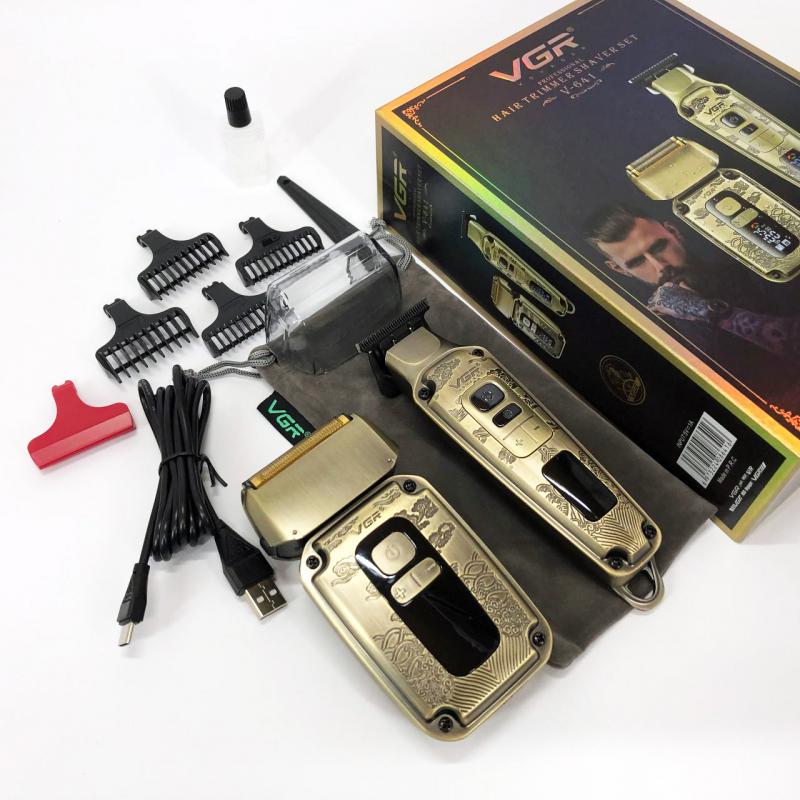 Набор для стрижки и бритья VGR V-641 триммер/сеточный шейвер (31806090) - фото 10