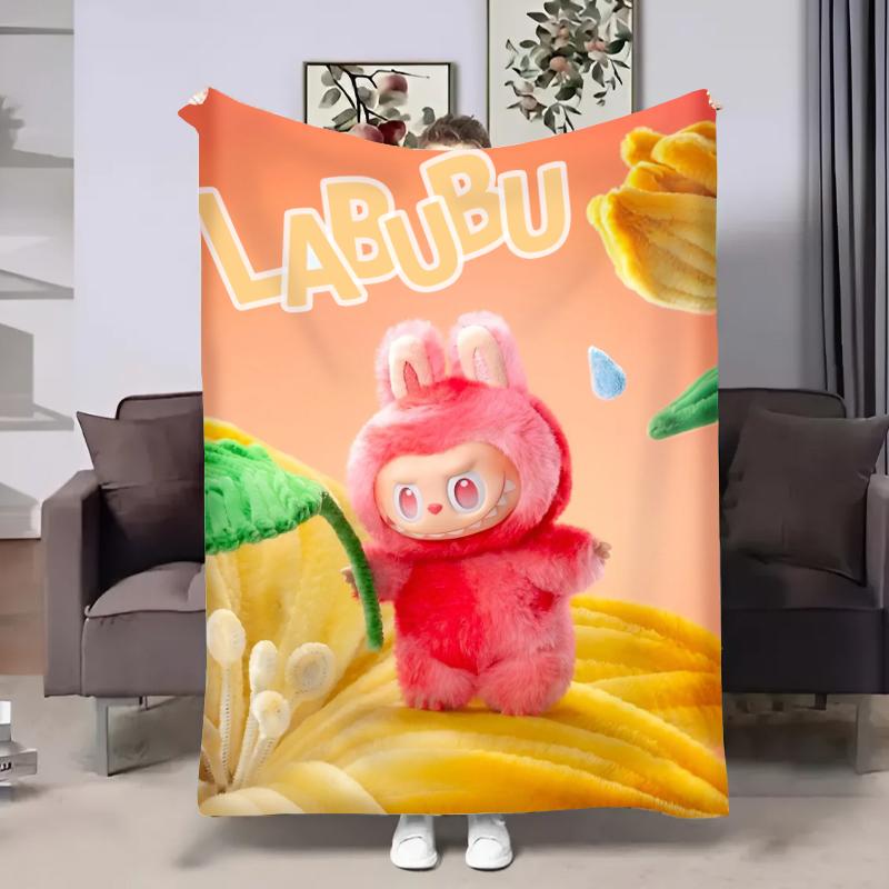 Плед плюшевый с 3D рисунком Лабубу 5 велюр 135х160 см (14798В)