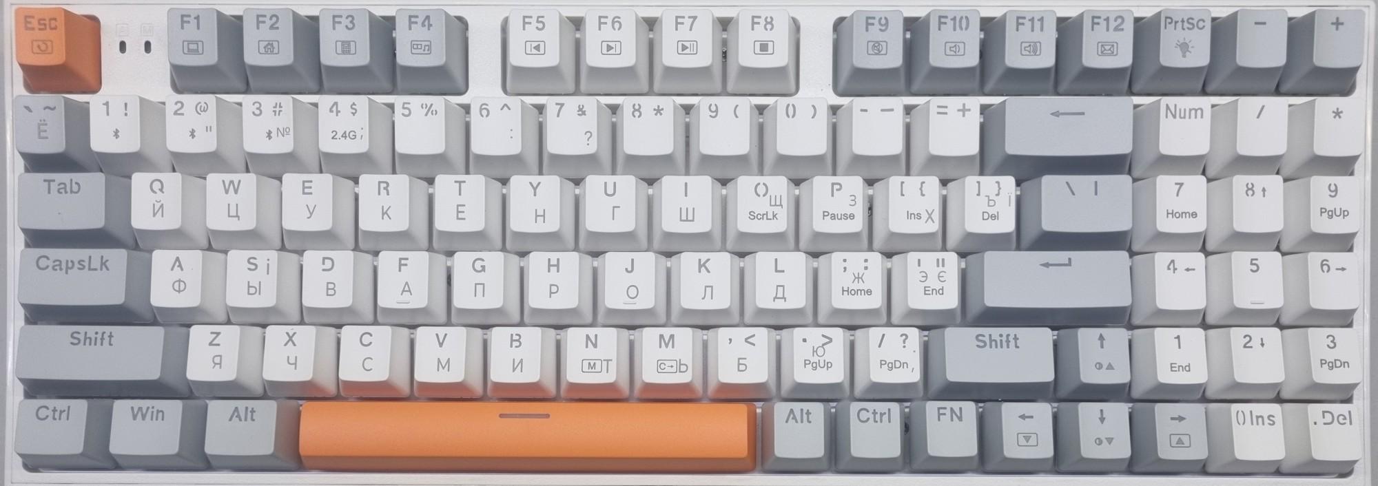 Клавиатура механическая беспроводная Machenike K500W Bluetooth/2,4G HOT-SWAP 94Key RED SWITCH EN/UKR RGB (K500W-94R)