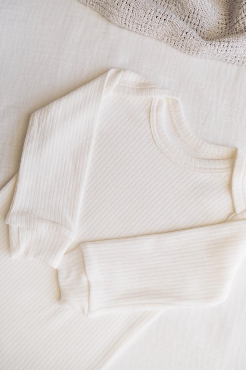 Боди детское интерлок рубчик с длинным рукавом 56 см Молочный (2685946319) - фото 2 Боди детское интерлок рубчик с длинным рукавом 56 см Молочный (2685946319) - фото 2