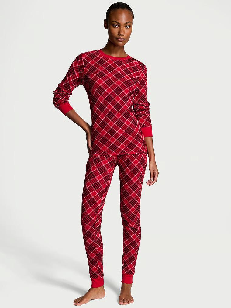 Піжама бавовняна Victoria's Secret Thermal Long Pajama Set Regular L Червоний (26935715) - фото 1 Піжама бавовняна Victoria's Secret Thermal Long Pajama Set Regular L Червоний (26935715) - фото 1
