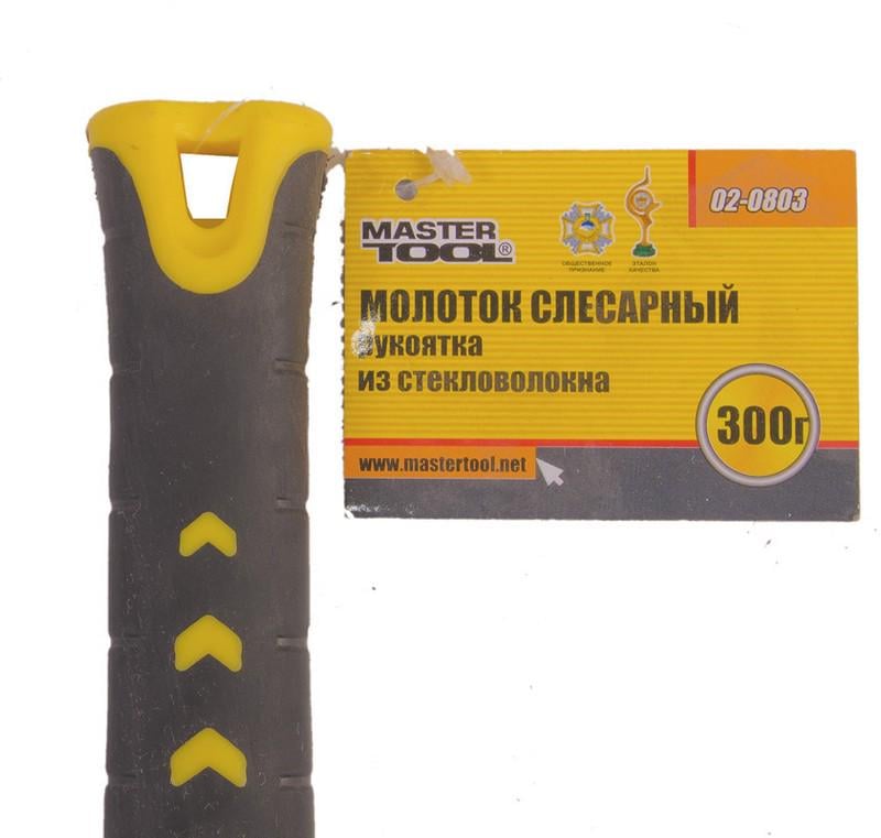 Молоток слесарный Mastertool рукоятка из стекловолокна 300 г (02-0803) - фото 2