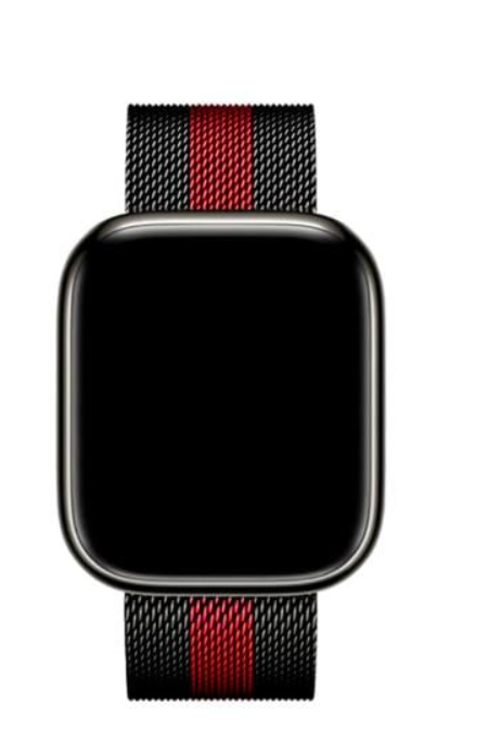 Ремешок металлический Milanese Magnetic Hoco WA03 для Apple Watch 1-8 38/40/41 мм Черно-красный