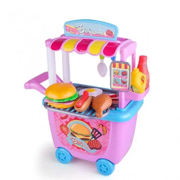 Детский игровой набор для перекуса с тележкой HAPPY CHEF, 17x20,5x25,4 см